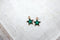 green enamel galaxy star charm, gold plated charms, star charms, green enamel, mixed metal, 15mm x 12mm, hole 1.5mm, sold as 2 pieces.